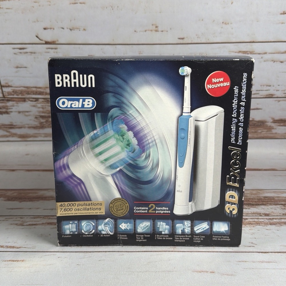 Braun Oral-B 3D Excel Deluxe Electric Toothbrush D17525X NOS NIB